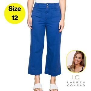 3/for $15 🍒 LC Lauren Conrad Royal Blue Cropped Trousers 💙 (Size 12)